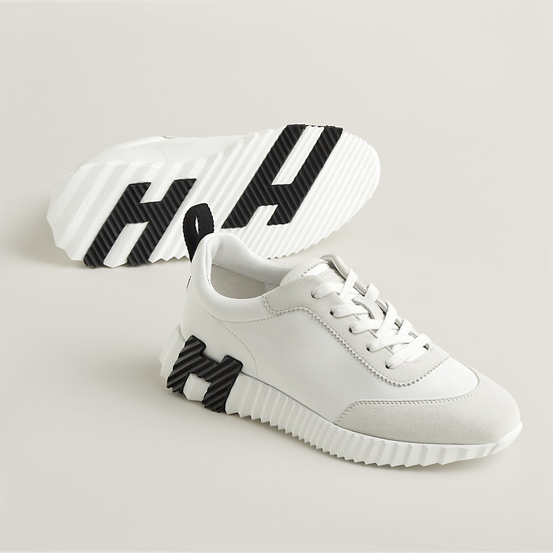 HERMES 24.5㎝ ホワイトシルバー紐靴 Bouncing sneaker | Hermès Australia
